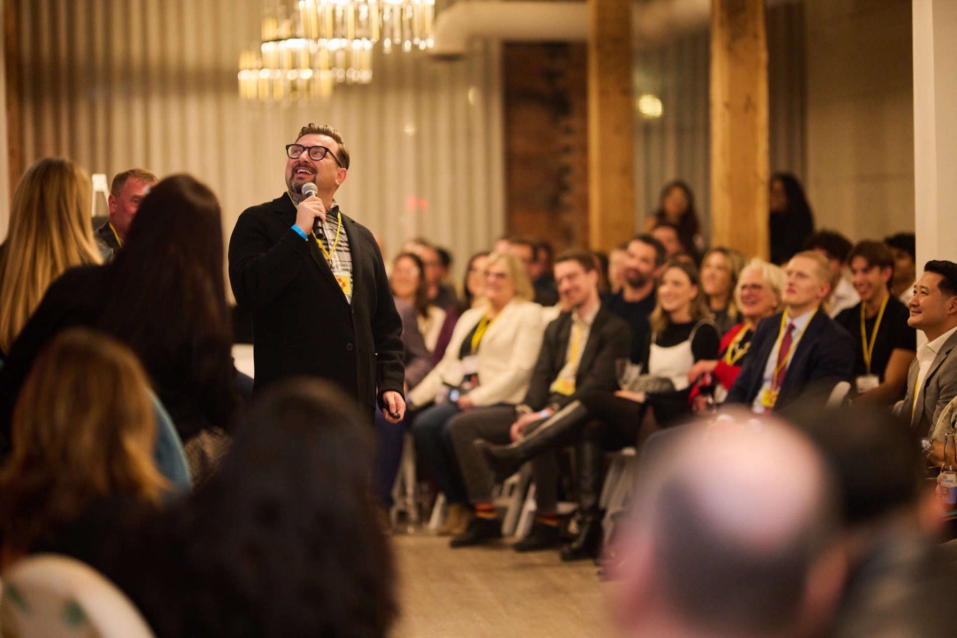 Danijel addressing a crowd